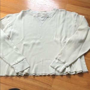Waffle crop long sleeve